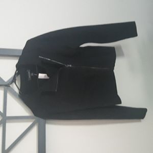 Ann Taylor Moto Jacket black sweater